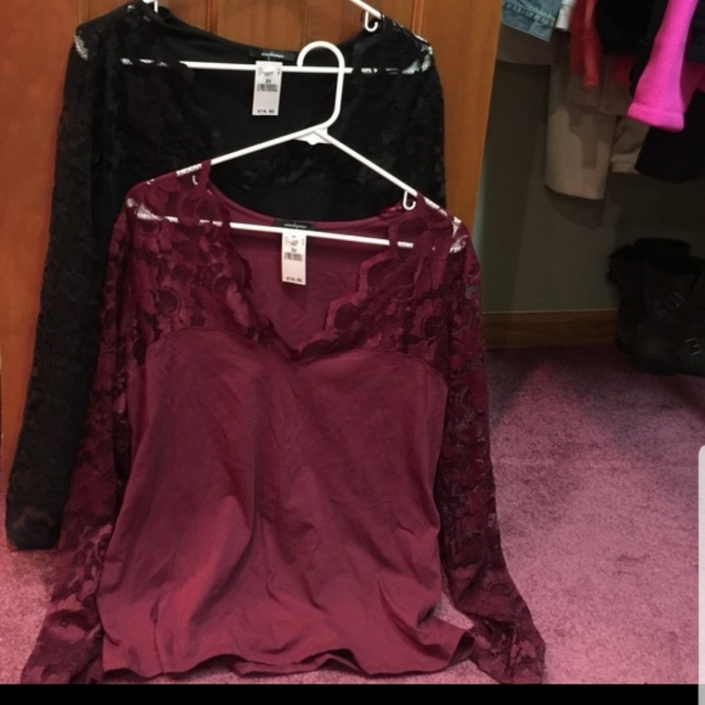 2 wet seal long sleeve shirts